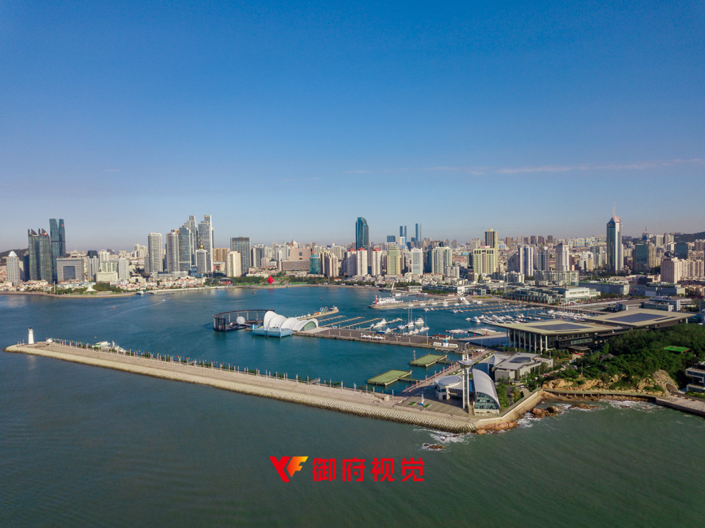 青岛城市广告航拍