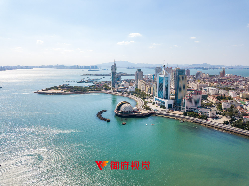 青岛城市广告航拍