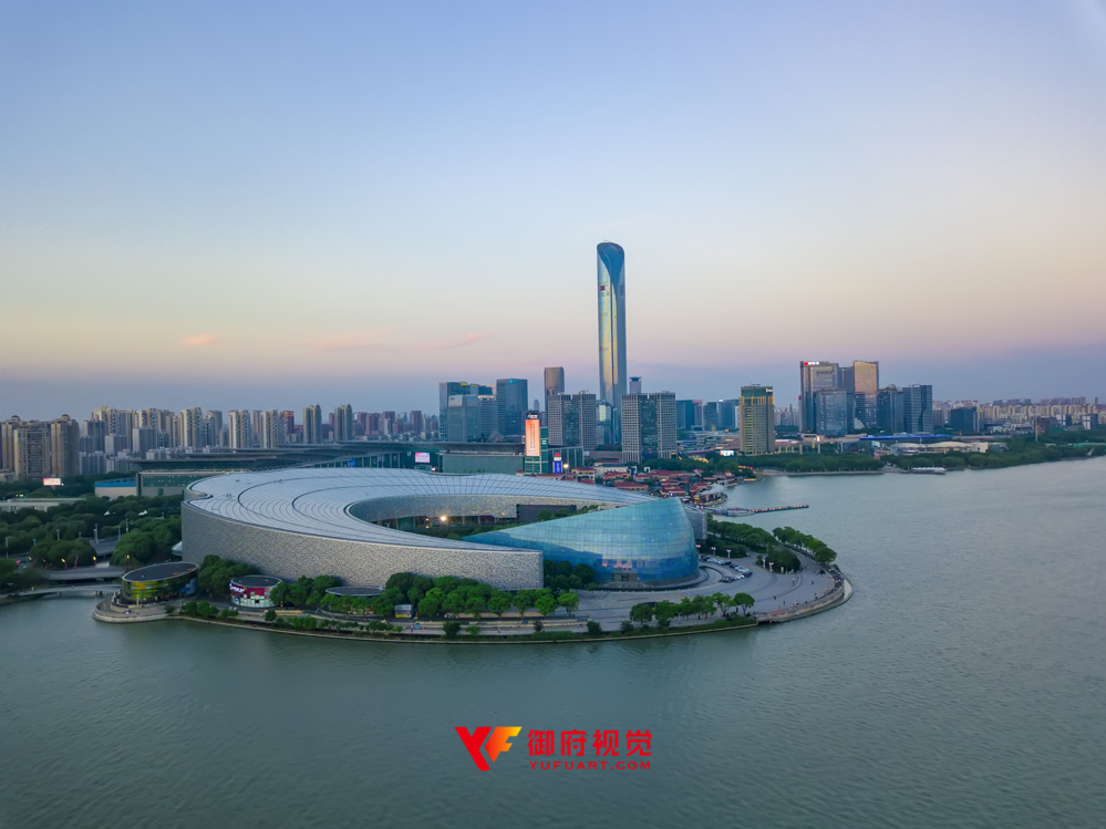 苏州文化艺术中心公共建筑航拍