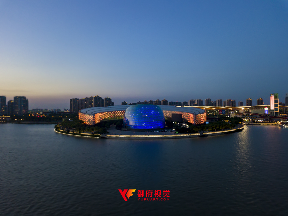 苏州文化艺术中心公共建筑航拍
