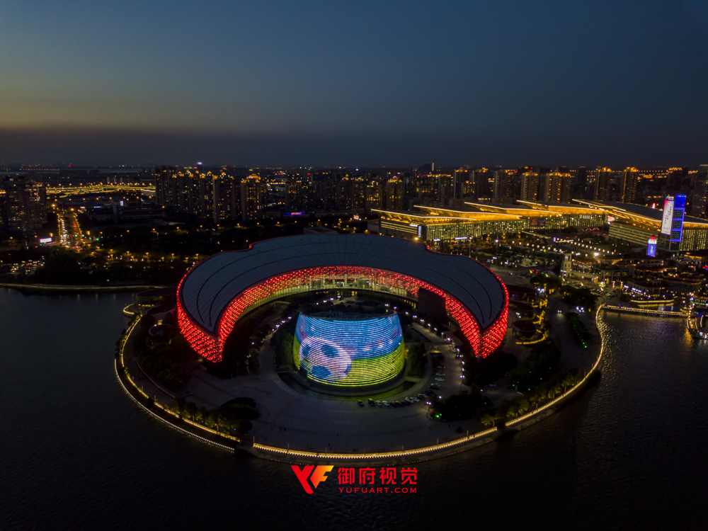 苏州文化艺术中心公共建筑航拍