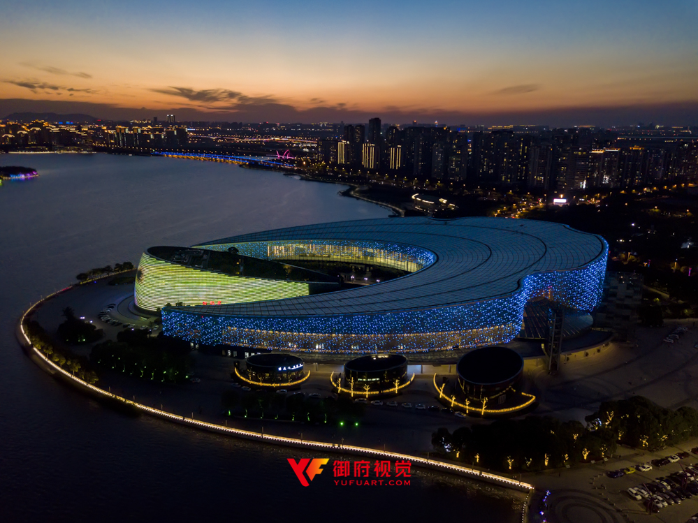 苏州文化艺术中心公共建筑航拍