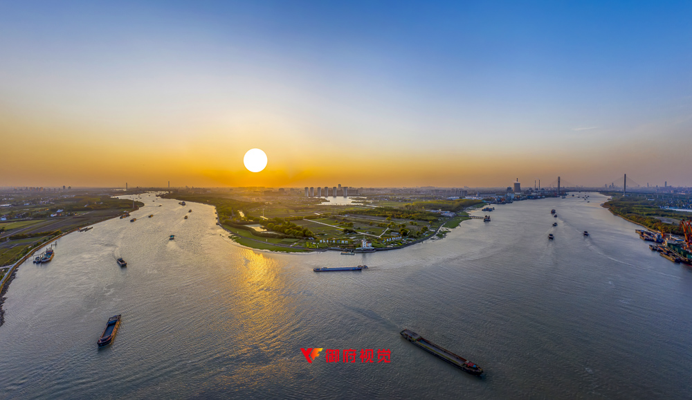 上海黄浦江,浦江第一湾,自然风光,航拍摄影