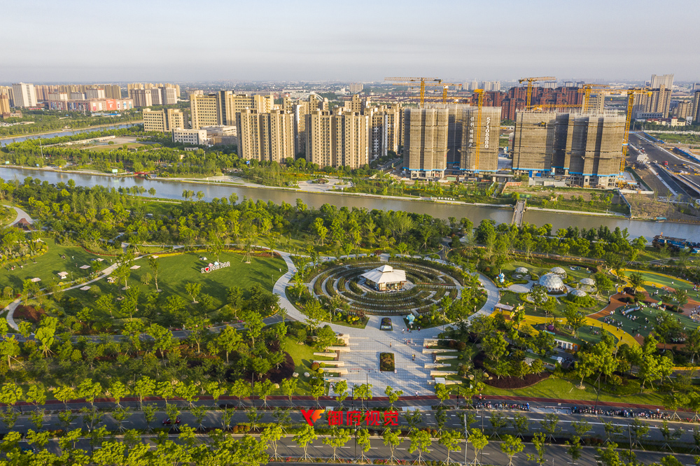 泡泡公园,园林景观,旅游景区,上海航拍摄影