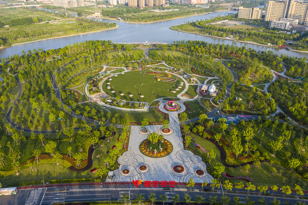 泡泡公园,园林景观,旅游景区,上海航拍摄影