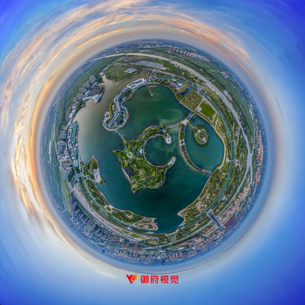 奉贤新城,金海湖,上海之鱼,景观园林,上海航拍摄影