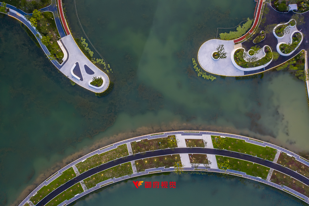奉贤新城,金海湖,上海之鱼,景观园林,上海航拍摄影
