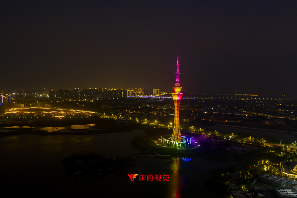 盐城新地标,琴湖,盐城电视塔,盐城航拍摄影