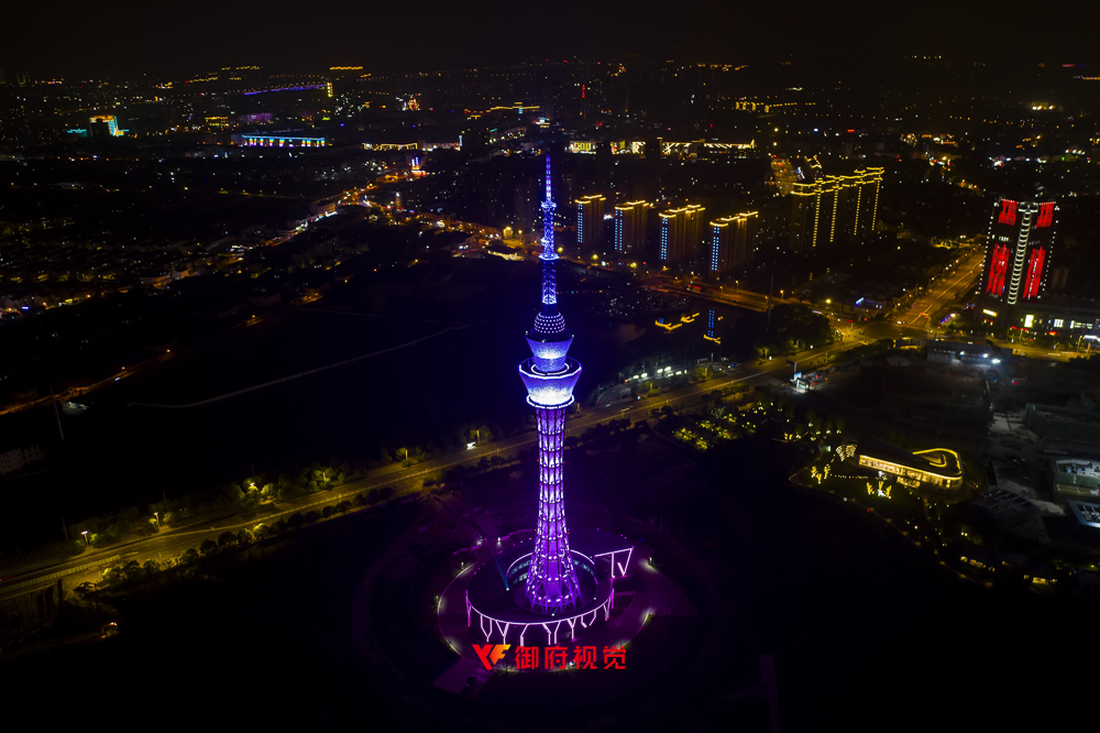 盐城新地标,琴湖,盐城电视塔,盐城航拍摄影