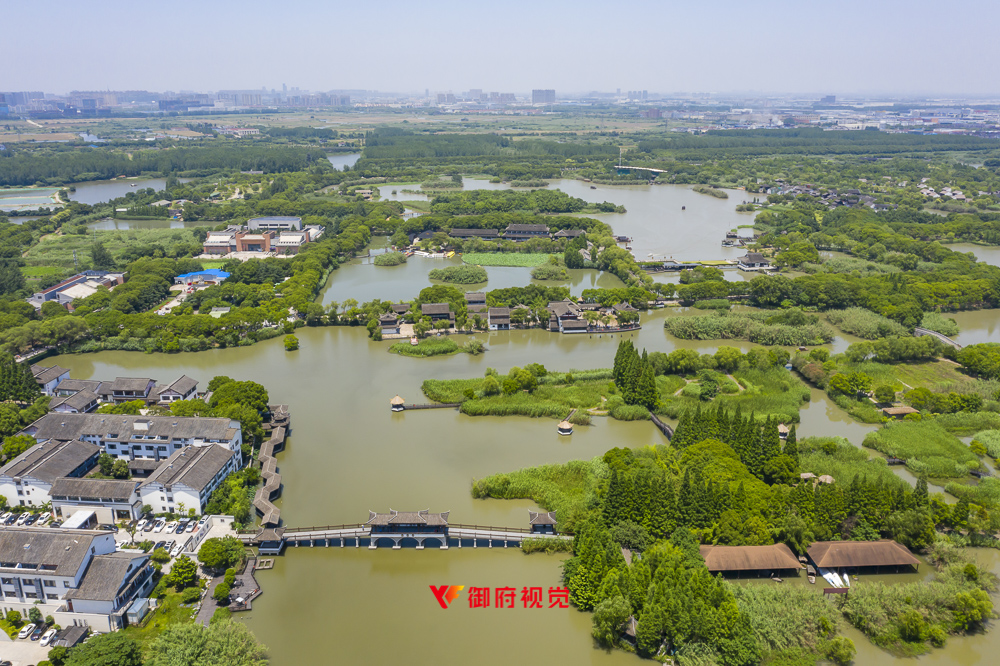 常熟,沙家浜,景区旅游,航拍摄影