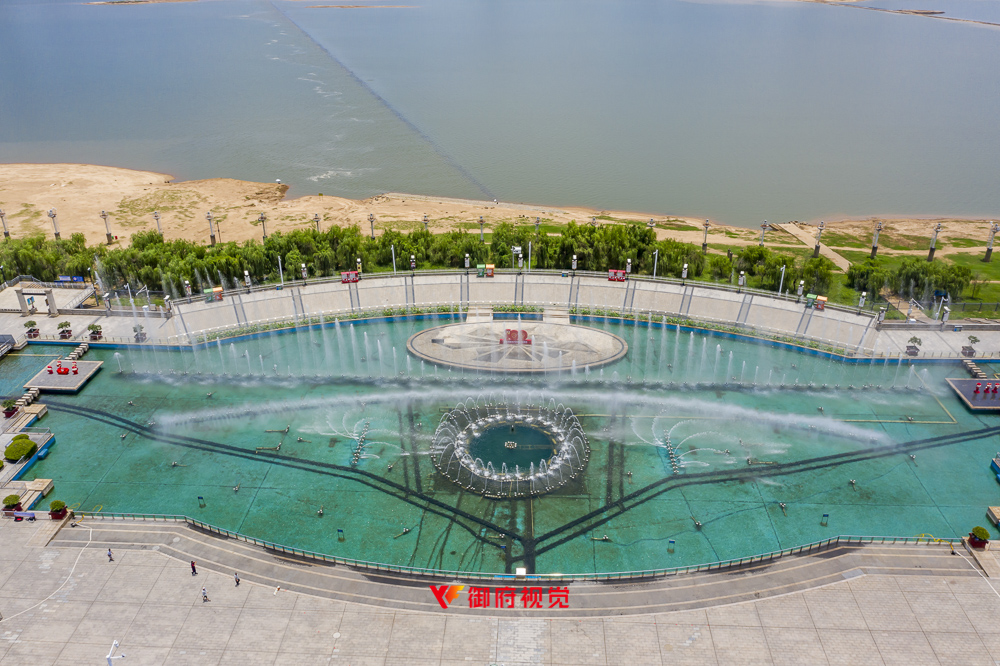 红谷滩,秋水广场,音乐喷泉,航拍宣传,南昌航拍摄影