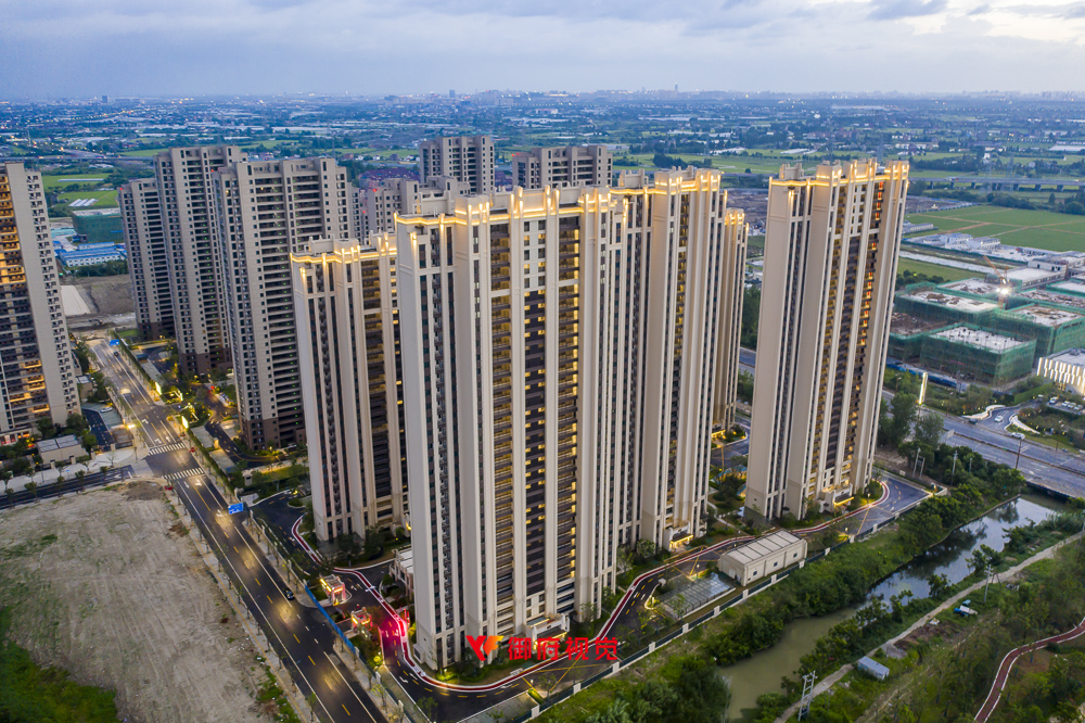 江苏嘉兴,孔雀城,地产摄影,楼盘航拍