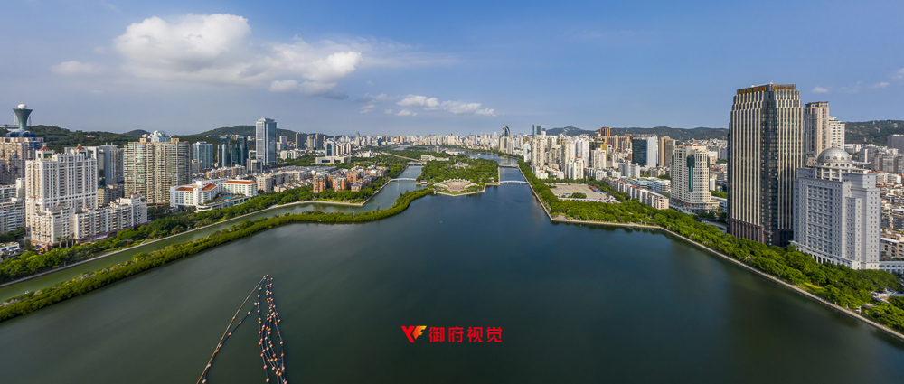 厦门白鹭洲,城市风光,航拍摄影,厦门建筑摄影
