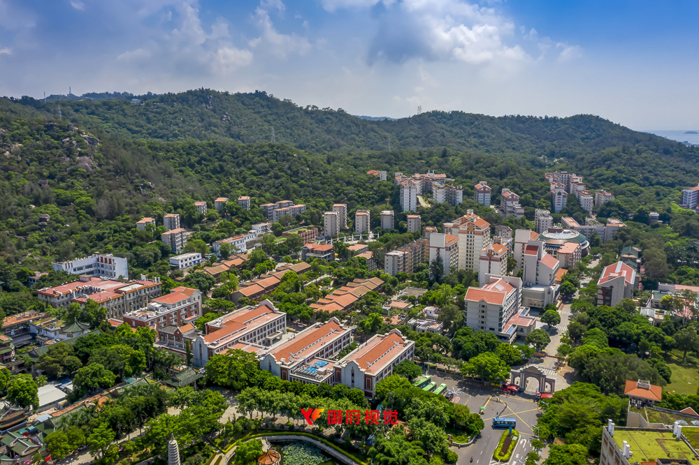 厦门大学,校园,城市风光,航拍摄影