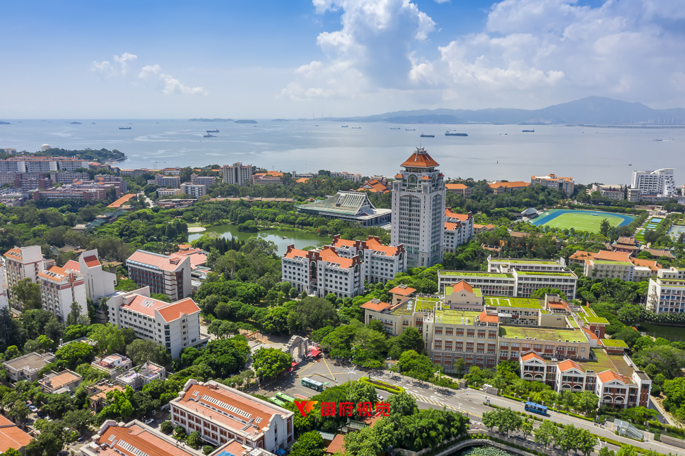厦门大学,校园,城市风光,航拍摄影