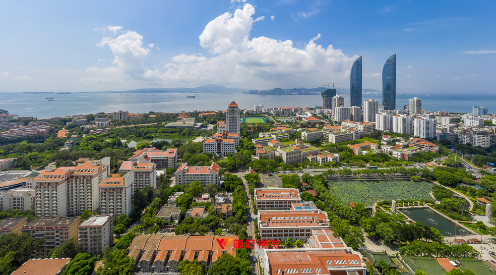 厦门大学,校园,城市风光,航拍摄影