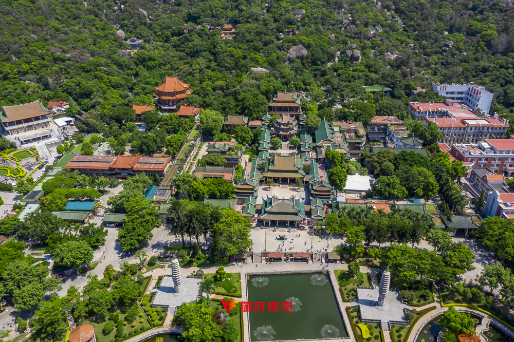 闽南名刹,南普陀寺,旅游景区,航拍摄影